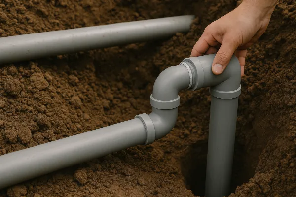 PVC pipes going underground from Emergency Plumber San Marcos in San Marcos, TX - Commercial plumbing services PVC pipes going underground from Emergency Plumber San Marcos in San Marcos, TX - Commercial plumbing services